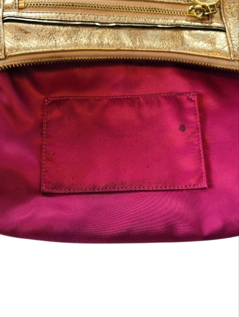 Coach Poppy Groovy Metallic Gold Leather Shoulder Bag Crossbody - Picture 14 of 17